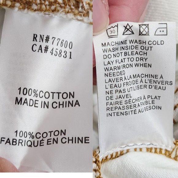 NWT Sandrine Rose X Free People White Straight Leg Jeans Size 24 - Picture 10 of 16